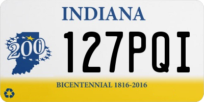 IN license plate 127PQI