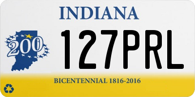 IN license plate 127PRL