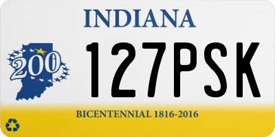 IN license plate 127PSK