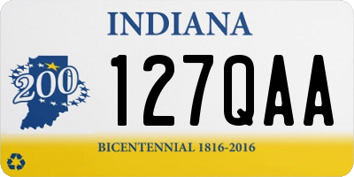 IN license plate 127QAA