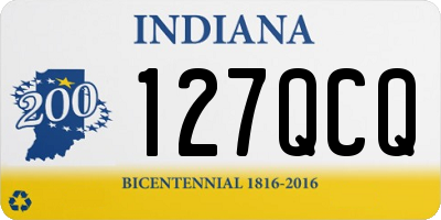 IN license plate 127QCQ