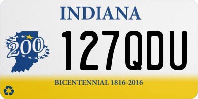 IN license plate 127QDU