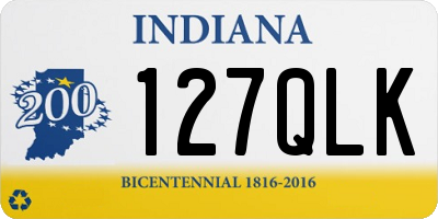 IN license plate 127QLK