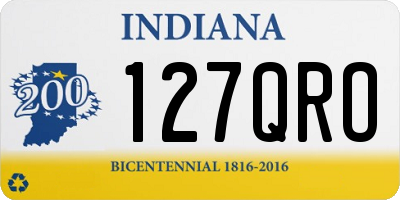 IN license plate 127QRO