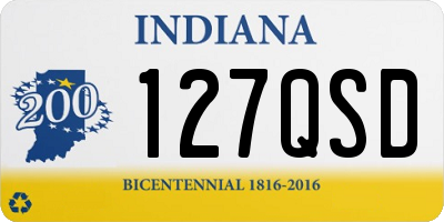 IN license plate 127QSD