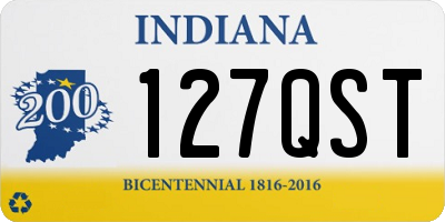 IN license plate 127QST