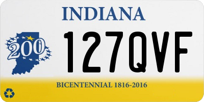 IN license plate 127QVF