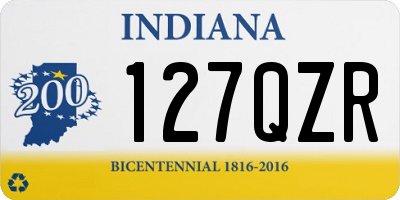IN license plate 127QZR