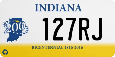 IN license plate 127RJ