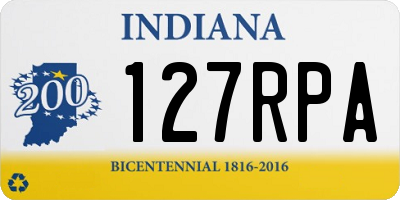 IN license plate 127RPA