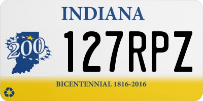 IN license plate 127RPZ