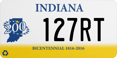 IN license plate 127RT