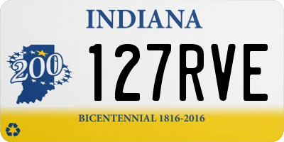 IN license plate 127RVE