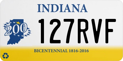 IN license plate 127RVF