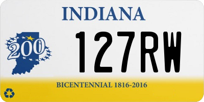 IN license plate 127RW