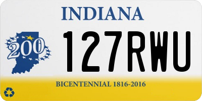 IN license plate 127RWU