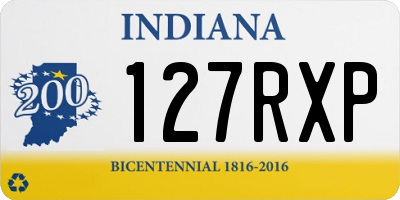 IN license plate 127RXP