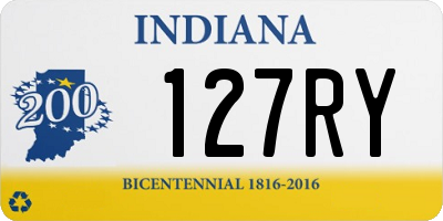IN license plate 127RY