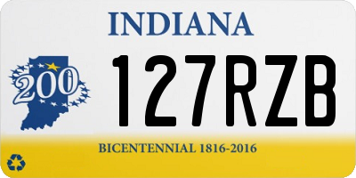 IN license plate 127RZB