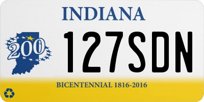 IN license plate 127SDN