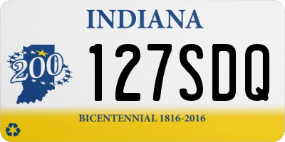 IN license plate 127SDQ