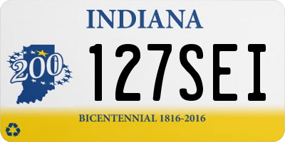 IN license plate 127SEI