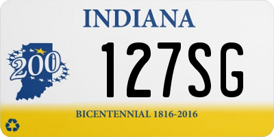 IN license plate 127SG