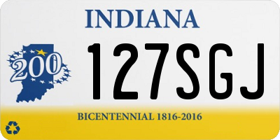 IN license plate 127SGJ
