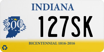 IN license plate 127SK