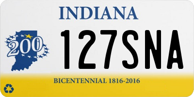 IN license plate 127SNA
