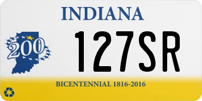 IN license plate 127SR