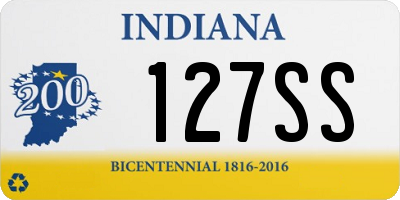 IN license plate 127SS