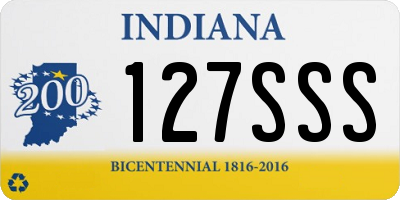 IN license plate 127SSS