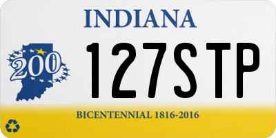 IN license plate 127STP