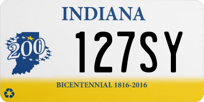 IN license plate 127SY