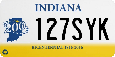 IN license plate 127SYK
