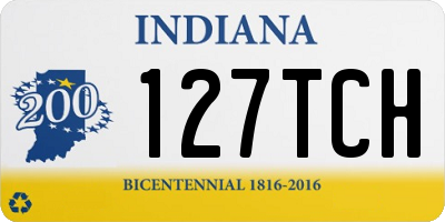 IN license plate 127TCH