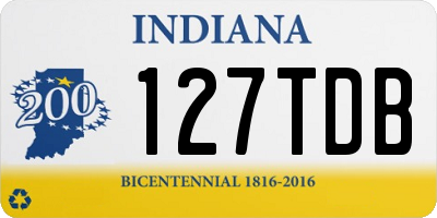 IN license plate 127TDB