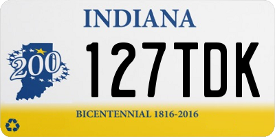 IN license plate 127TDK