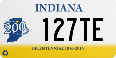 IN license plate 127TE