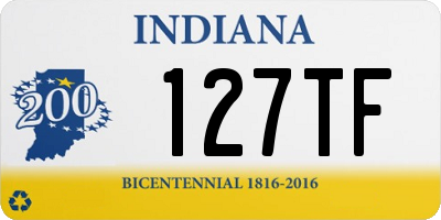 IN license plate 127TF