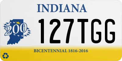 IN license plate 127TGG