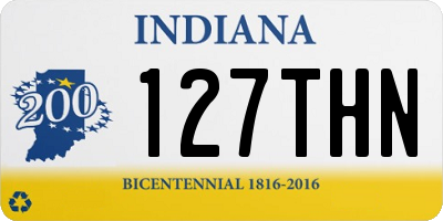 IN license plate 127THN