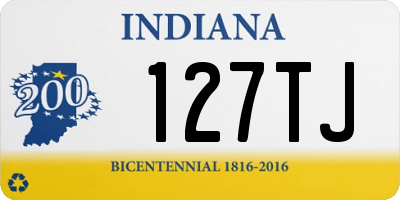 IN license plate 127TJ