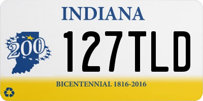 IN license plate 127TLD