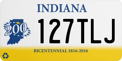 IN license plate 127TLJ