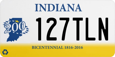 IN license plate 127TLN