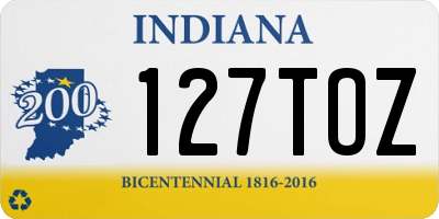 IN license plate 127TOZ