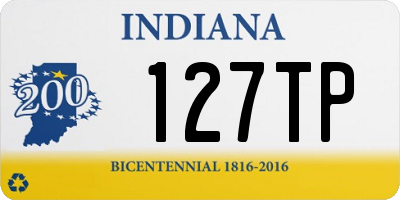 IN license plate 127TP