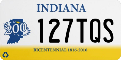 IN license plate 127TQS